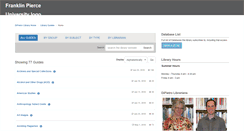 Desktop Screenshot of libguides.franklinpierce.edu